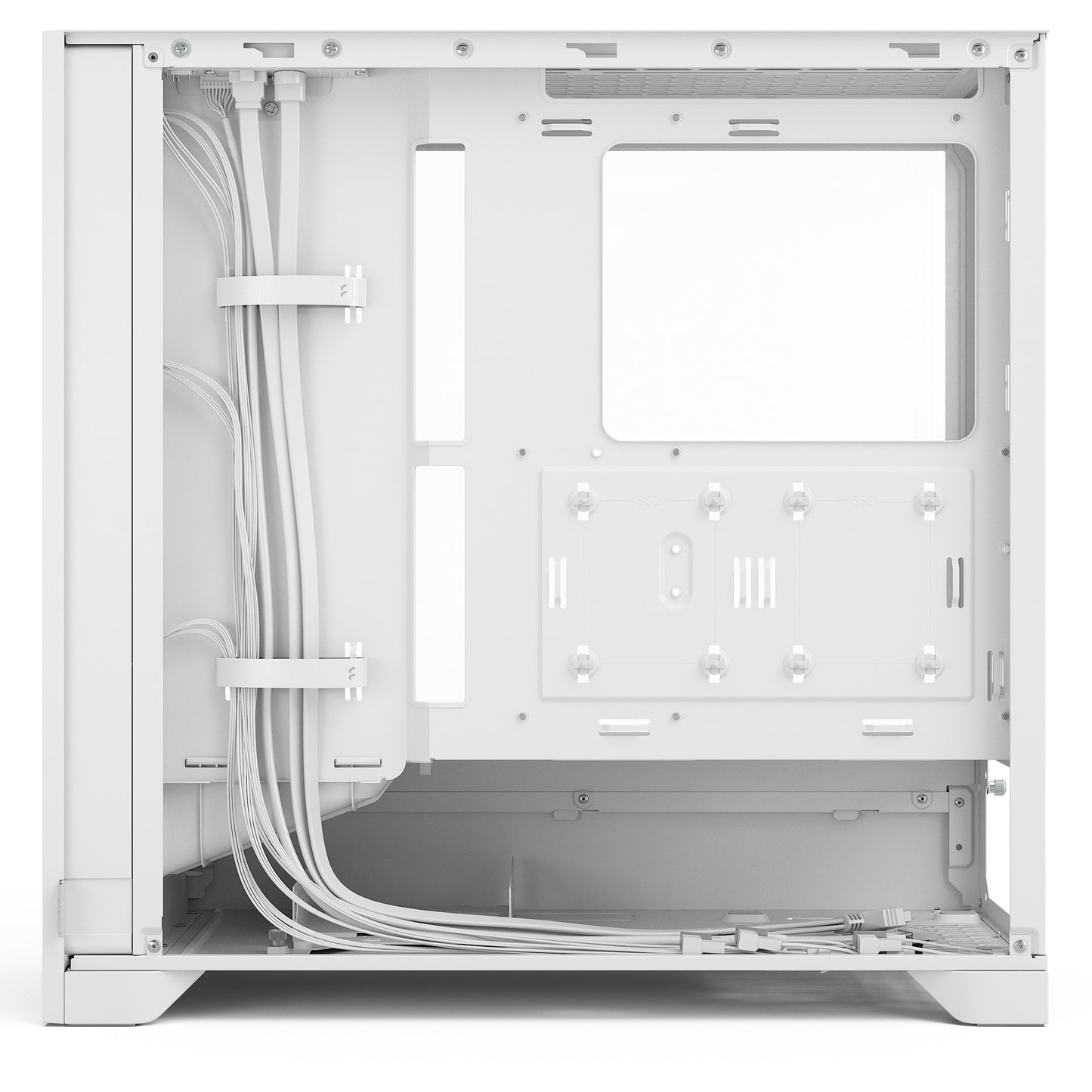 Fractal Design pop 2 air rgb midi tower behuizing (wit | 1x usb-a | 1x usb-c | rgb | tempered glass)