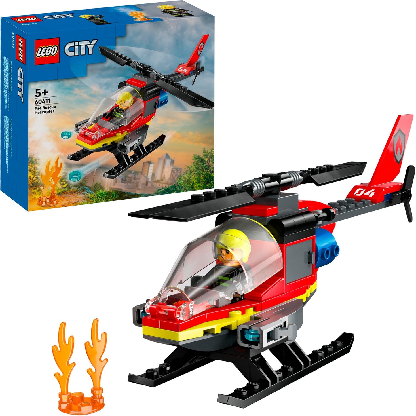 LEGO city - brandweerhelikopter constructiespeelgoed (60411)