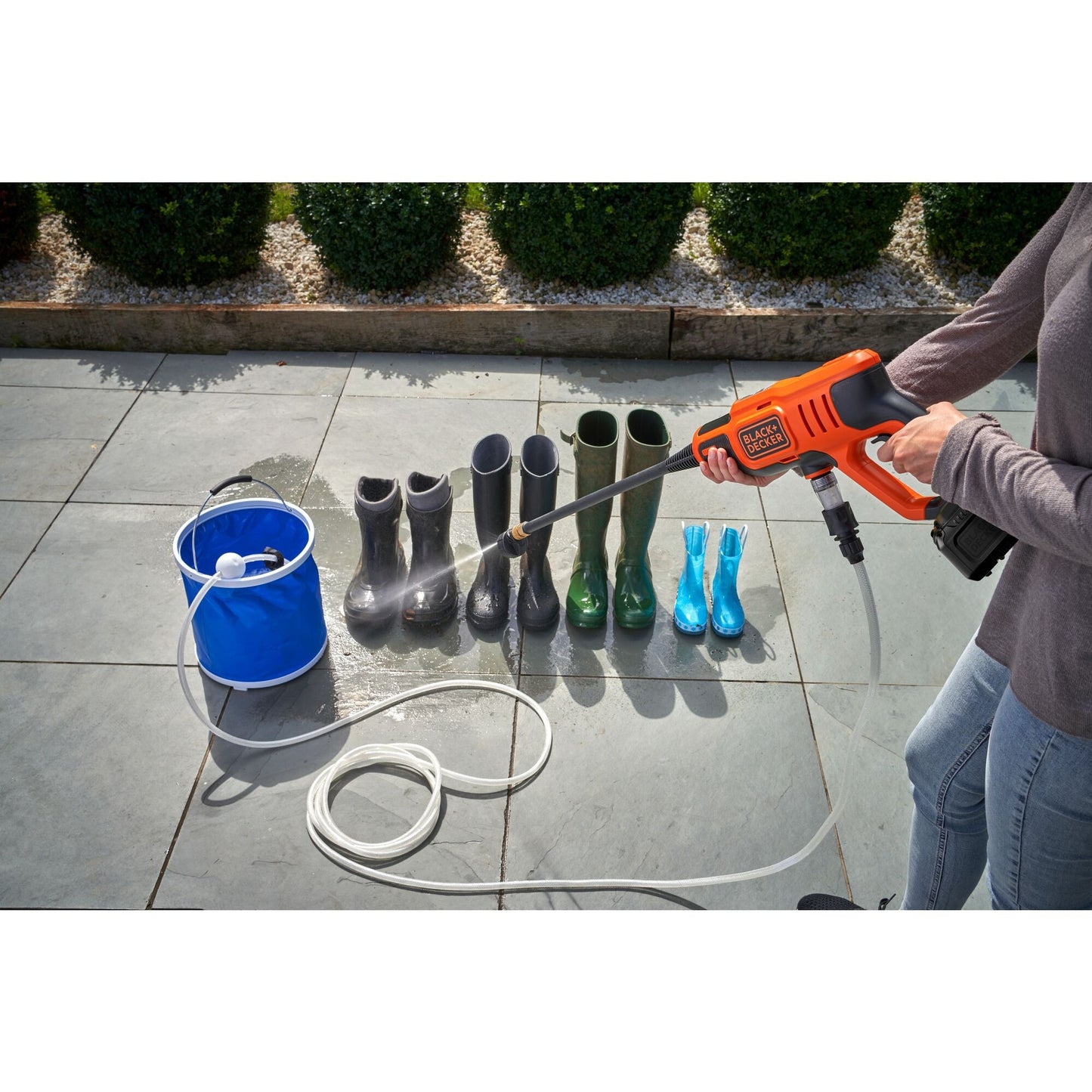BLACK+DECKER bcpc18b-xj 18v hogedrukreiniger (oranje zwart, accu en oplader niet inbegrepen)
