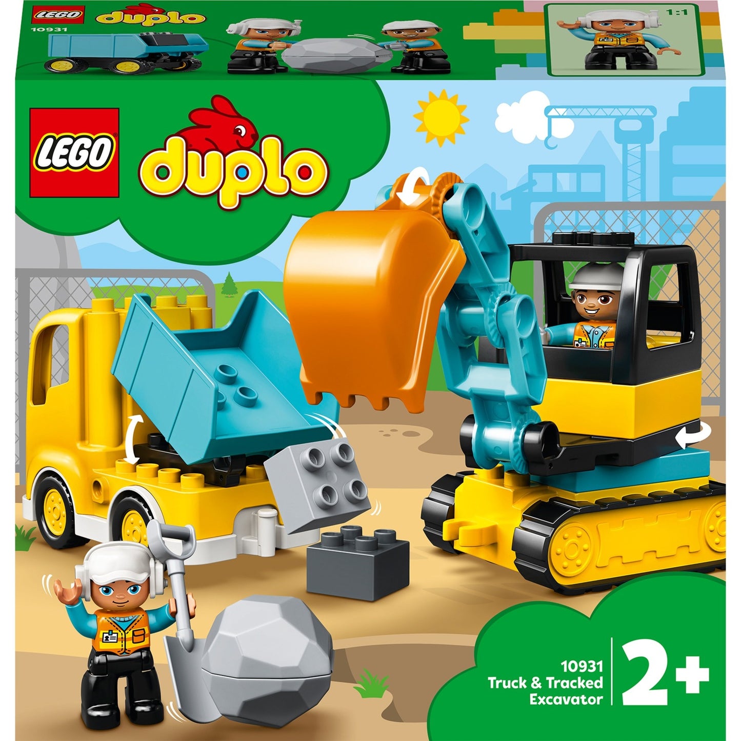 LEGO duplo - truck graafmachine met rupsbanden constructiespeelgoed (10931)