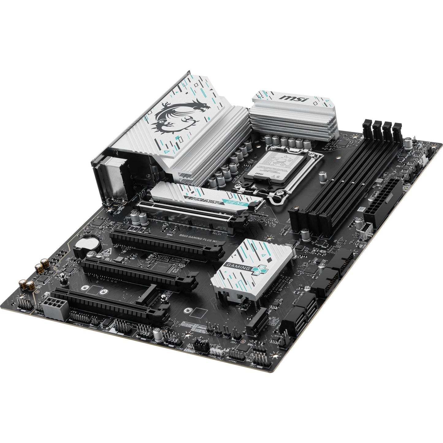 MSI b860 gaming plus wifi socket 1851 moederbord (raid, 5gb-lan, wi-fi 7, bt, sound, atx)