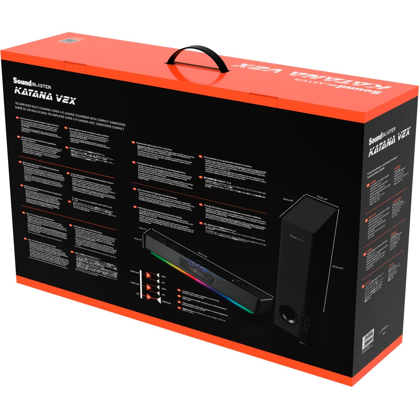 Creative sound blaster katana v2x soundbar (zwart)