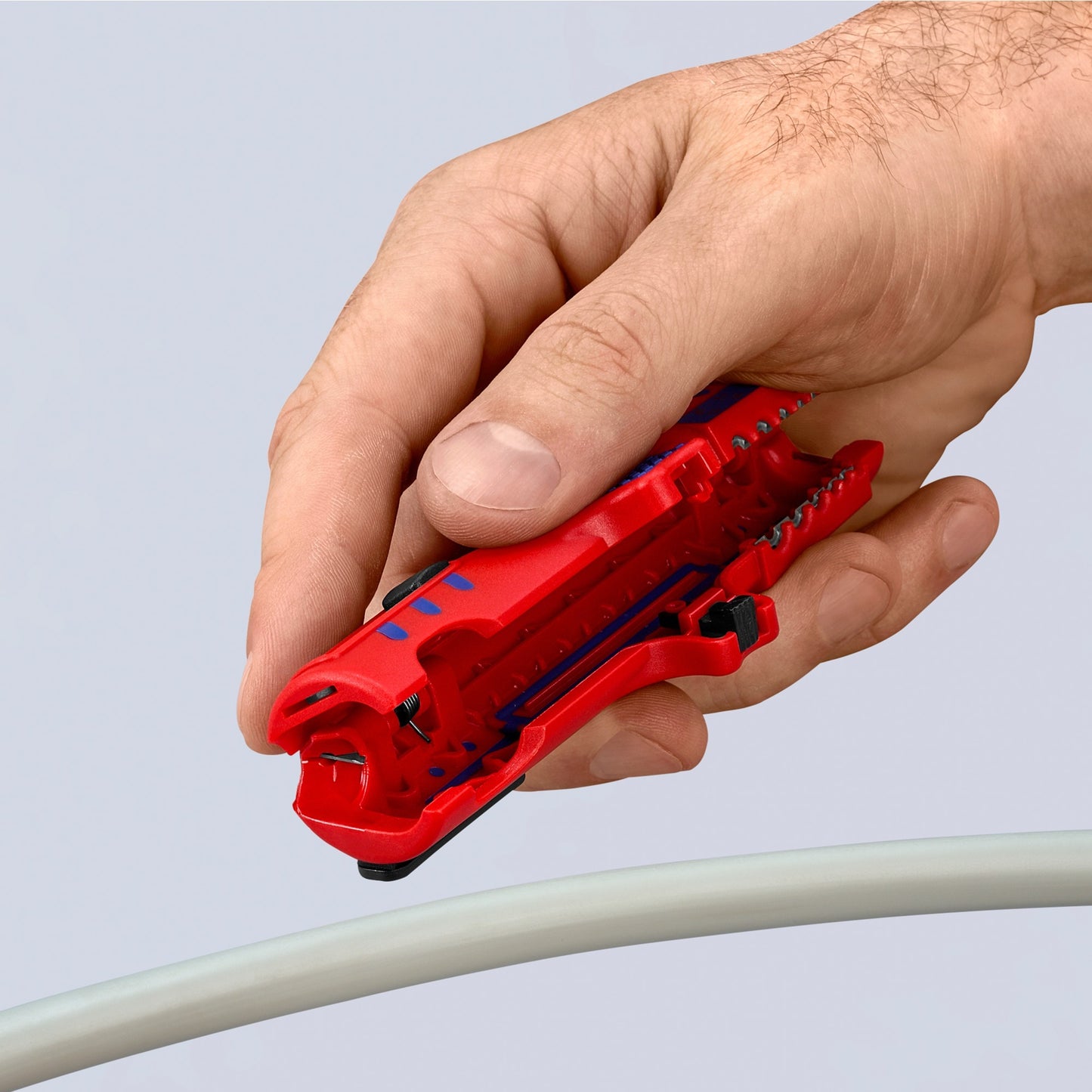 KNIPEX universele kabelstripper 1685125sb kabelstrip- ontmantelingsgereedschap (rood blauw)