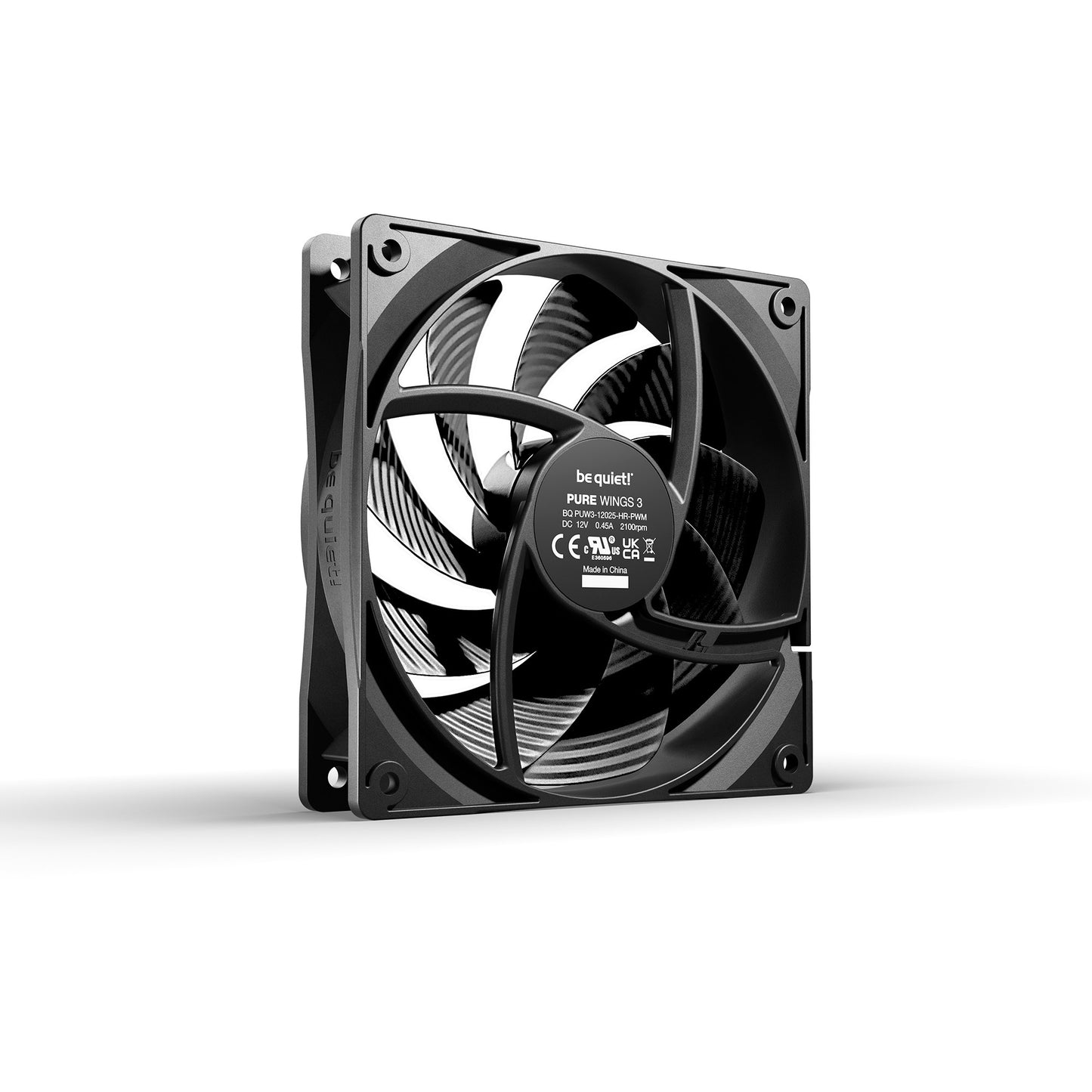 Be Quiet! pure wings 3 pwm high-speed case fan (zwart, 120 x 120 x 25 mm)