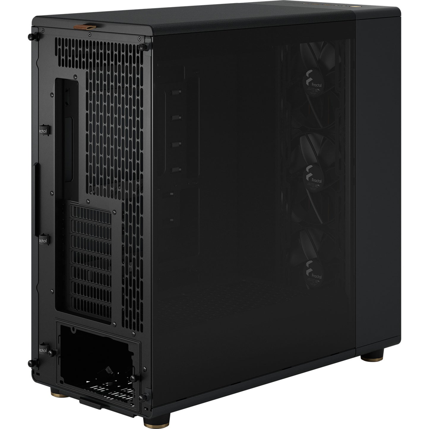 Fractal Design north xl rc charcoal black tg dark midi tower behuizing (zwart houtkleur | 2x usb-a | 1x usb-c | tempered glass)