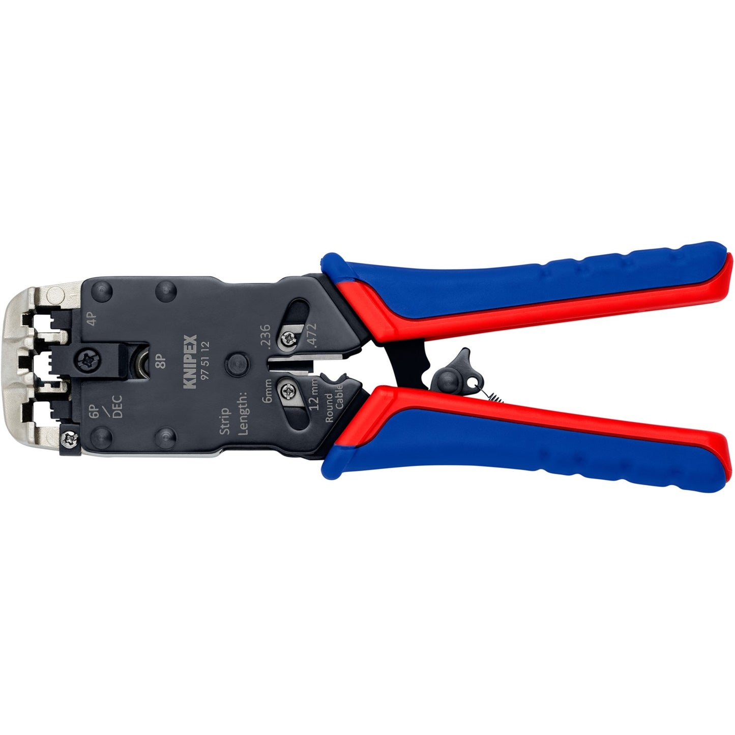 KNIPEX krimptang voor western-stekkers 975112 (blauw rood)