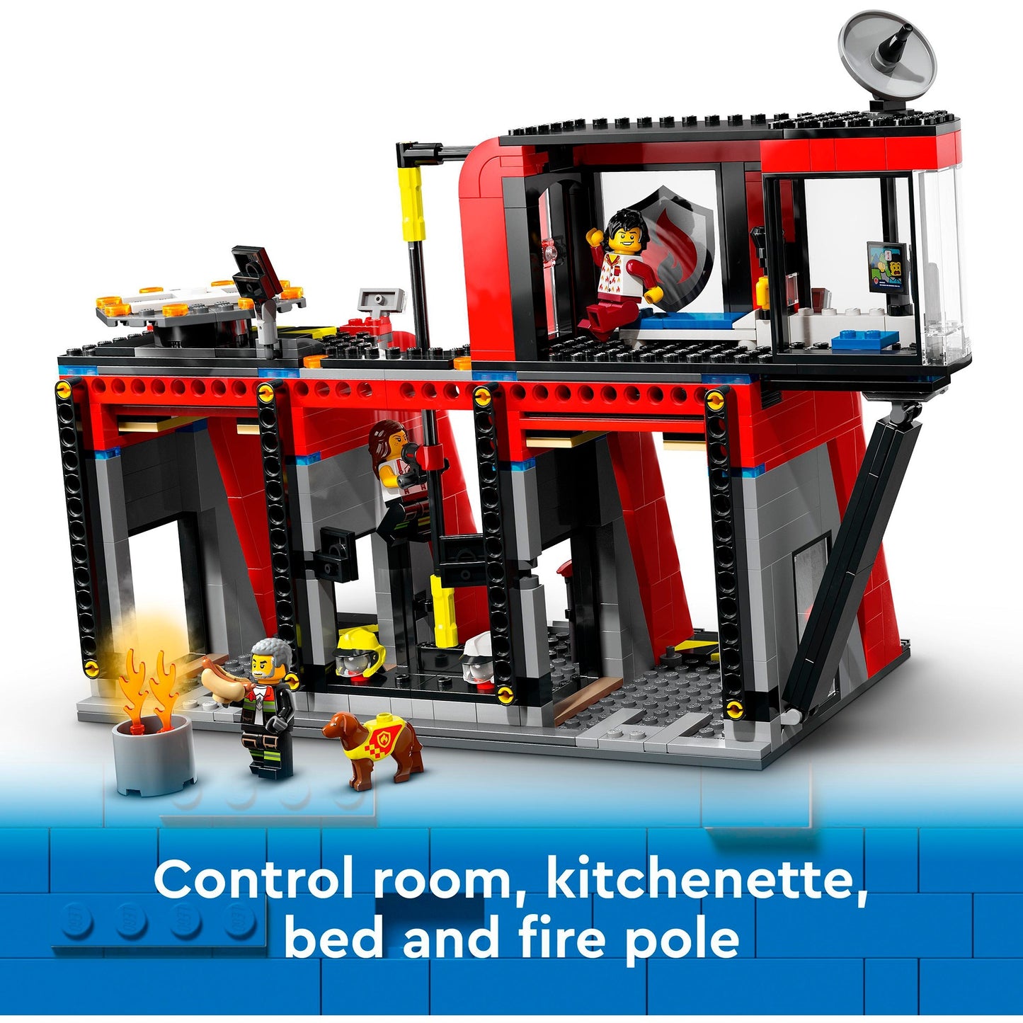 LEGO city 60414 brandweerkazerne en brandweerauto