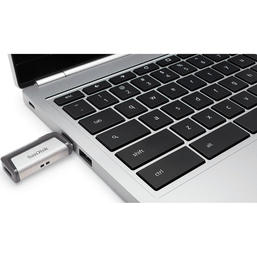 SanDisk ultra dual drive go 64 gb usb-stick (zwart, usb-a 3.2 (5 gbit s), usb-c 3.2 (5 gbit s))