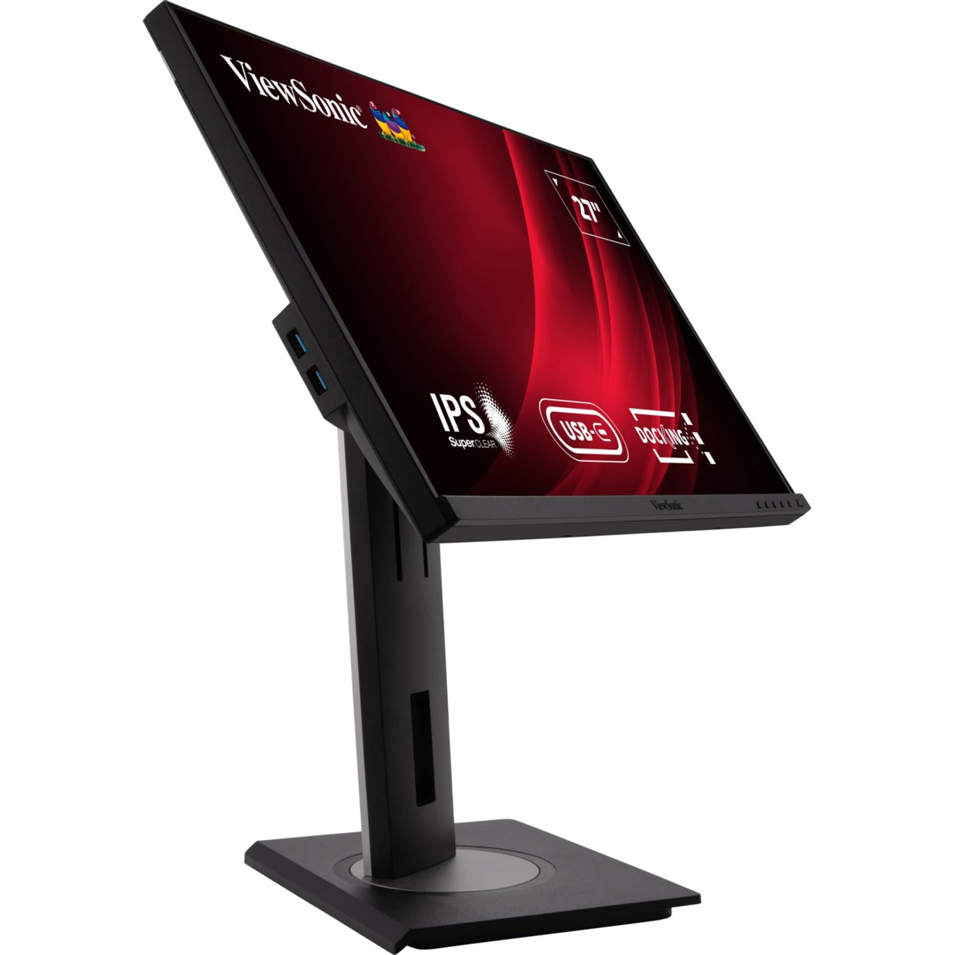 ViewSonic vg2756-4k docking monitor 27 (zwart (mat), 1x hdmi, 1x displayport, usb-c, usb-a, usb-b, sound)