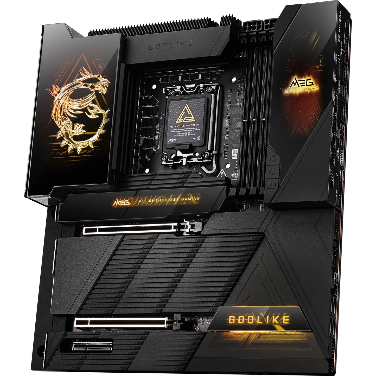 MSI meg z890 godlike socket 1851 moederbord (zwart, raid, 10gb-lan, 5gb-lan, wlan, bt, sound, e-atx)
