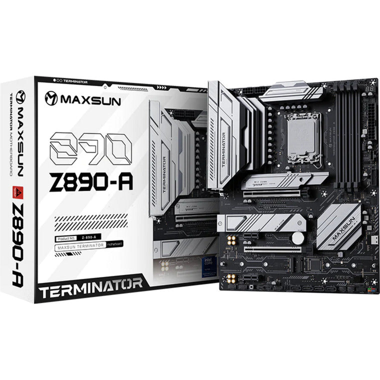 MAXSUN ms-terminator z890-a socket 1851 moederbord (zwart, raid, 2.5 gb-lan, sound, atx)
