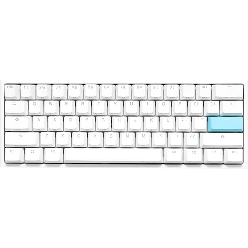 Ducky one 2 pro mini white classic rgb mechanisch gaming toetsenbord (wit, us lay-out (qwerty), cherry mx red, 60%, rgb led, double-shot pbt, quack mechanics)