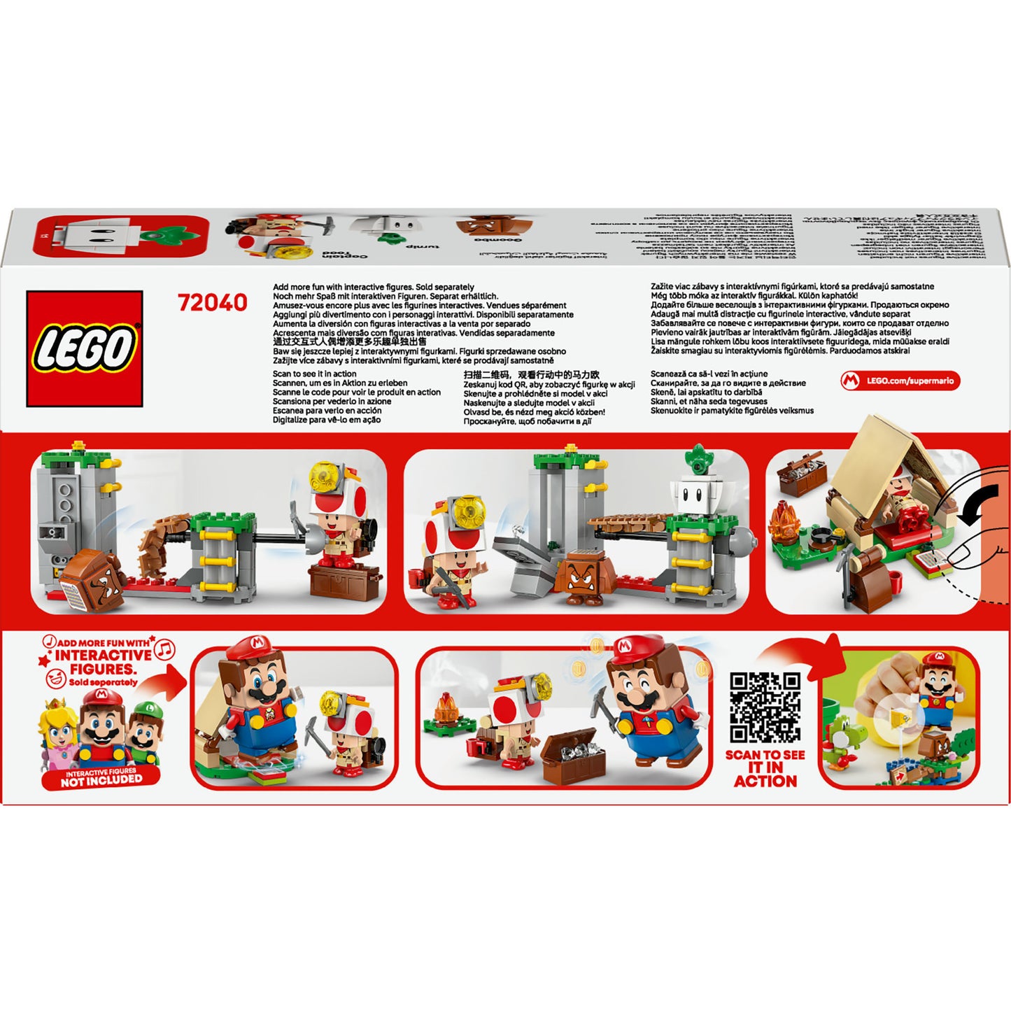 LEGO super mario 72040 toad-baas kampeerplaats