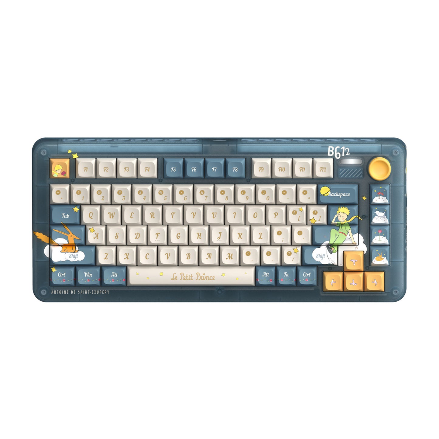 Iqunix ZX75 Sky Encounter Wireless Mechanical Keyboard (Blauw, US lay-out (QWERTY), IQUNIX Silent Rose, 75%, RGB leds, Hot-swappable, Double-shot PBT, 2.4GHz | Bluetooth 5.1 | USB-C)