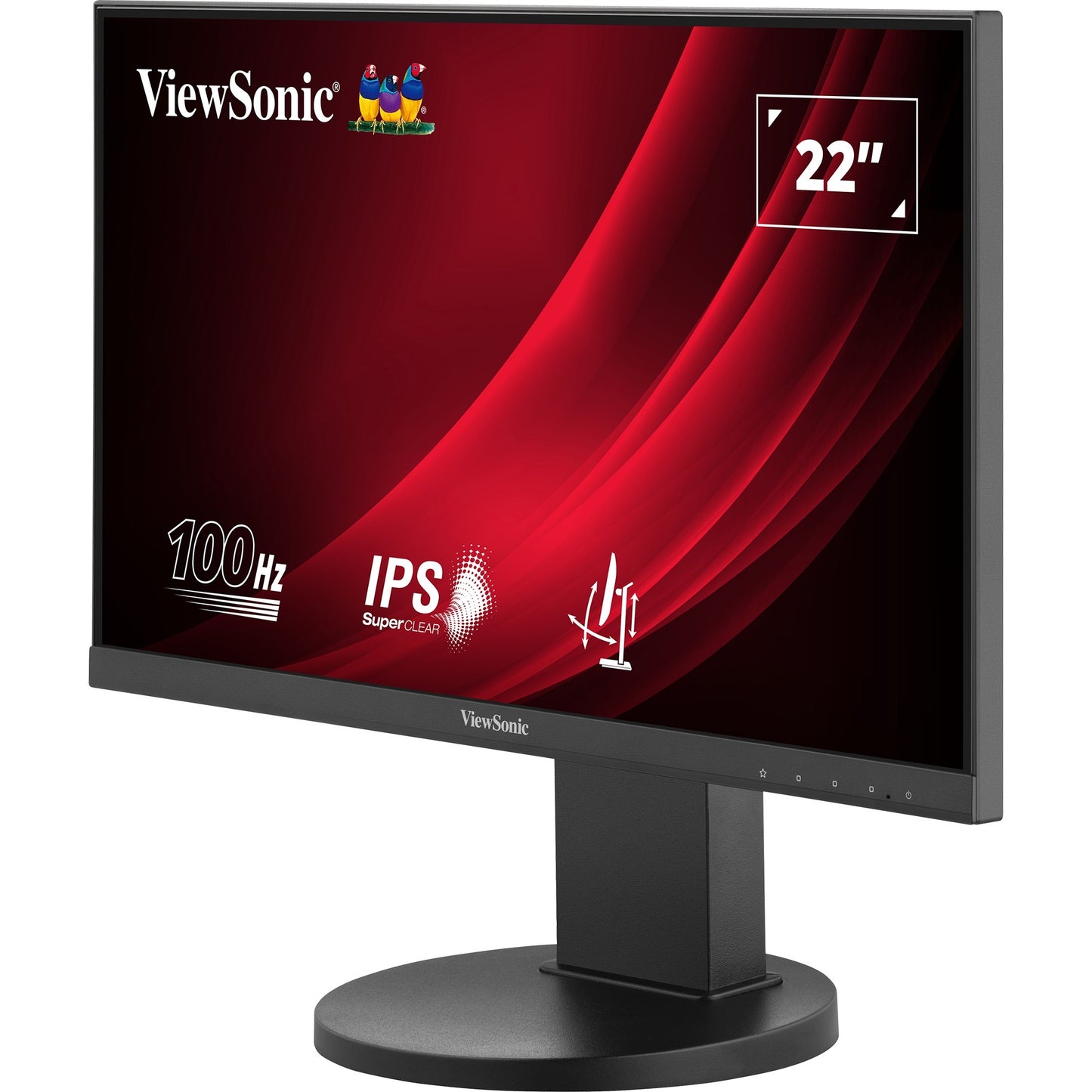 ViewSonic vg2208a-hd 22 monitor (zwart, 1x hdmi, vga, 100 hz)