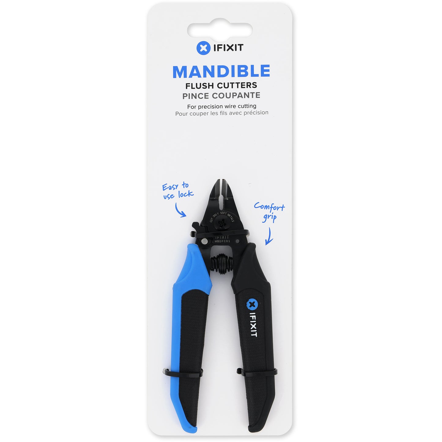 IFixit mandible flush cutters kniptang (zwart blauw)