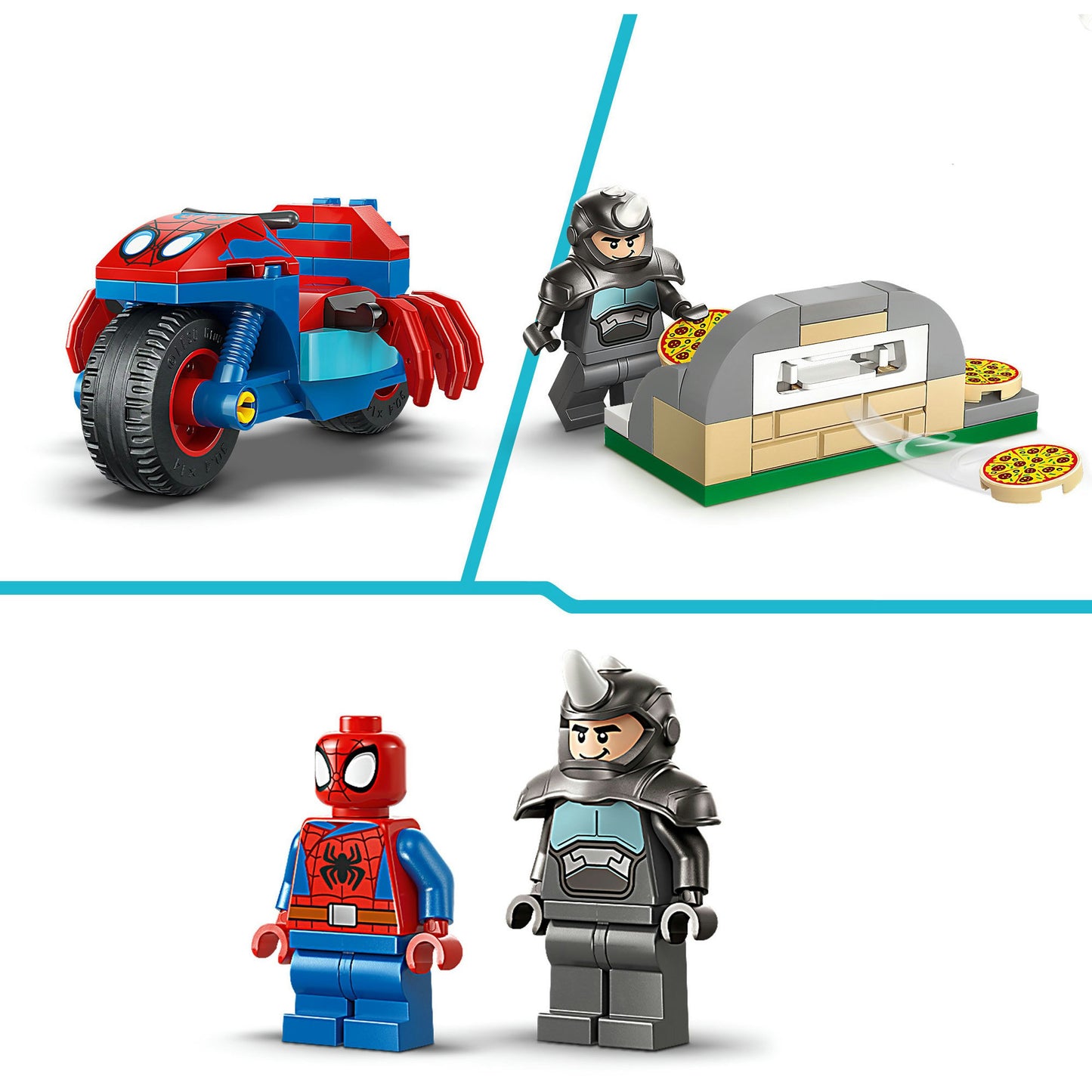LEGO marvel 11206 spidey op zijn motor vs. rhino