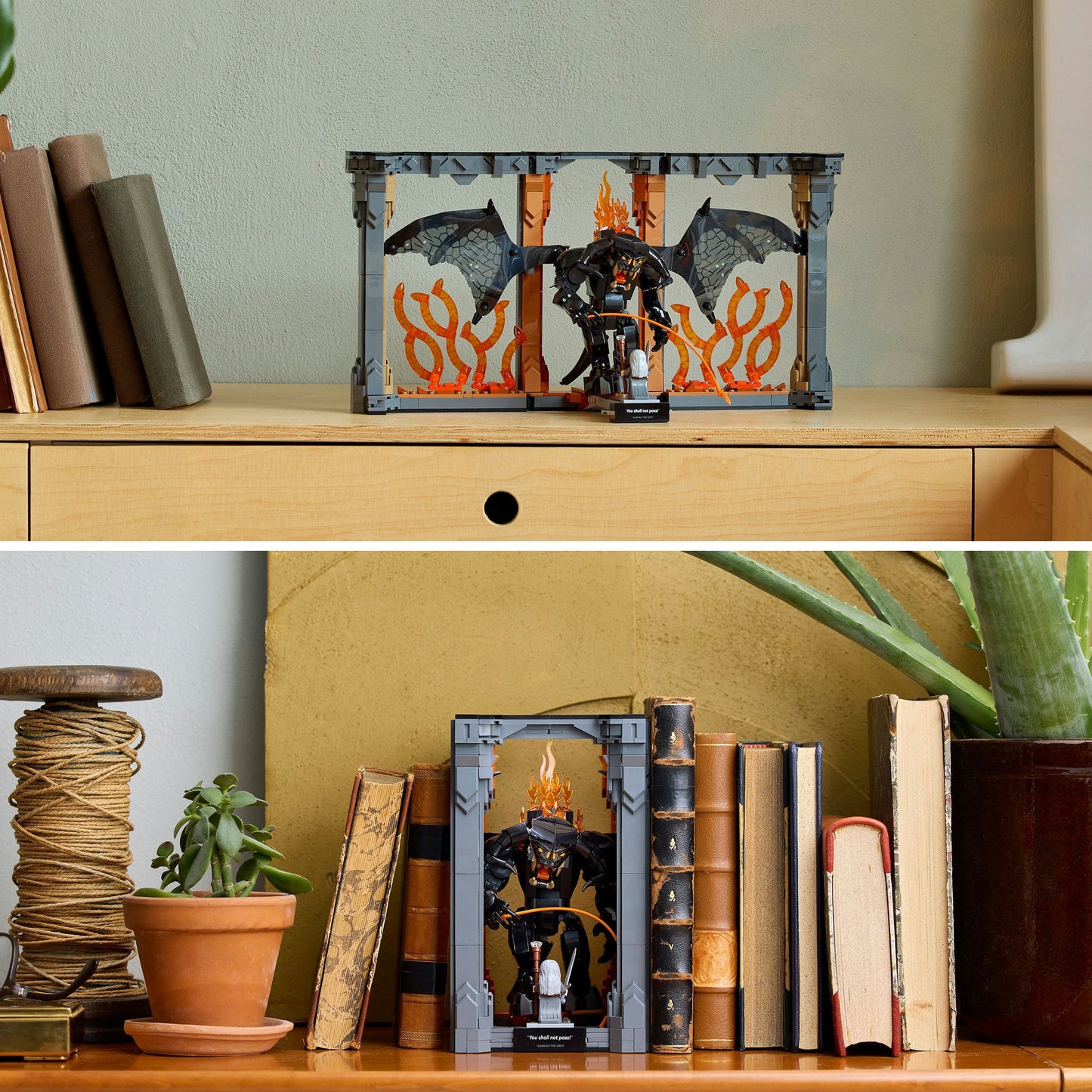 LEGO icons boekensteun: the lord of the rings – balrog constructiespeelgoed (10367)