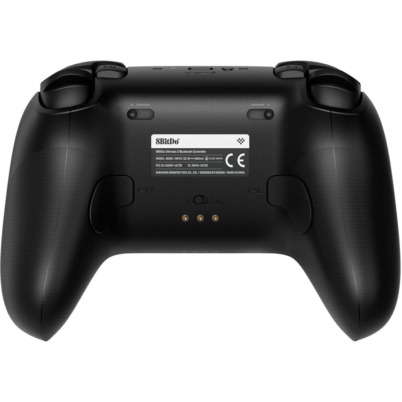 8BitDo ultimate 2 bluetooth controller (zwart, pc, switch 2, bluetooth usb-c 2.4 ghz)