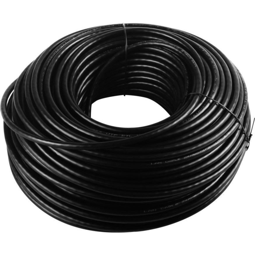 Goobay patchkabel cat.6 u utp, outdoor (zwart, 100 meter)