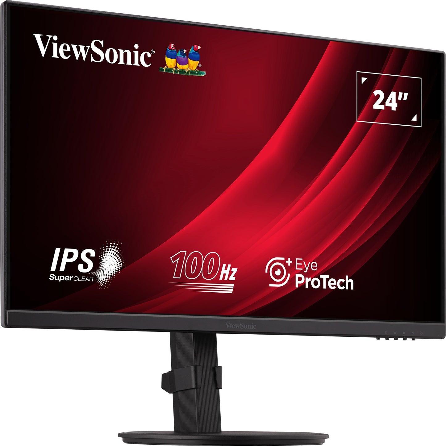 ViewSonic vg2408a 24 monitor (zwart, 1x hdmi, 1x displayport, usb-c, usb-a, sound, 100 hz)