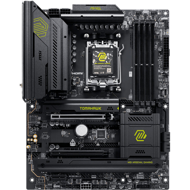 MSI mag b850 tomahawk wifi socket am5 moederbord (raid, 5gb-lan, wi-fi 7, bt, sound, atx)