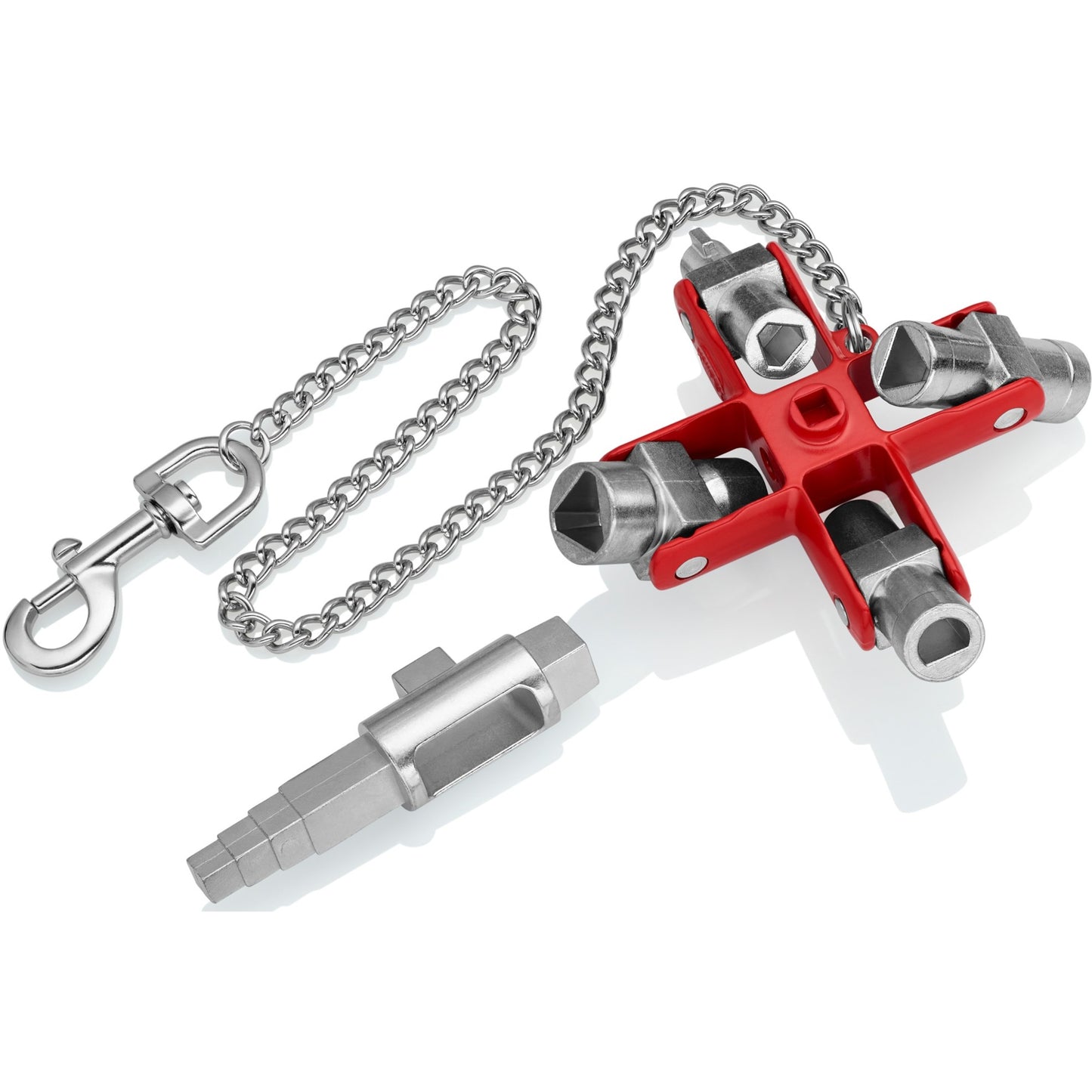 KNIPEX universele sleutel bouw 001106v01 dopsleutel (zilver rood)