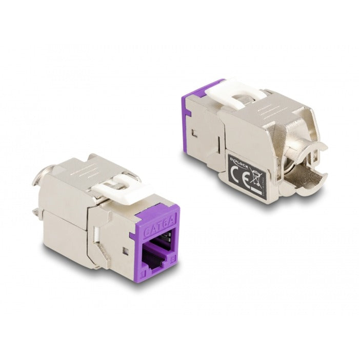 DeLOCK keystone module rj45 jack naar lsa cat 6a toolfree, 8 stuks (meerkleurig)