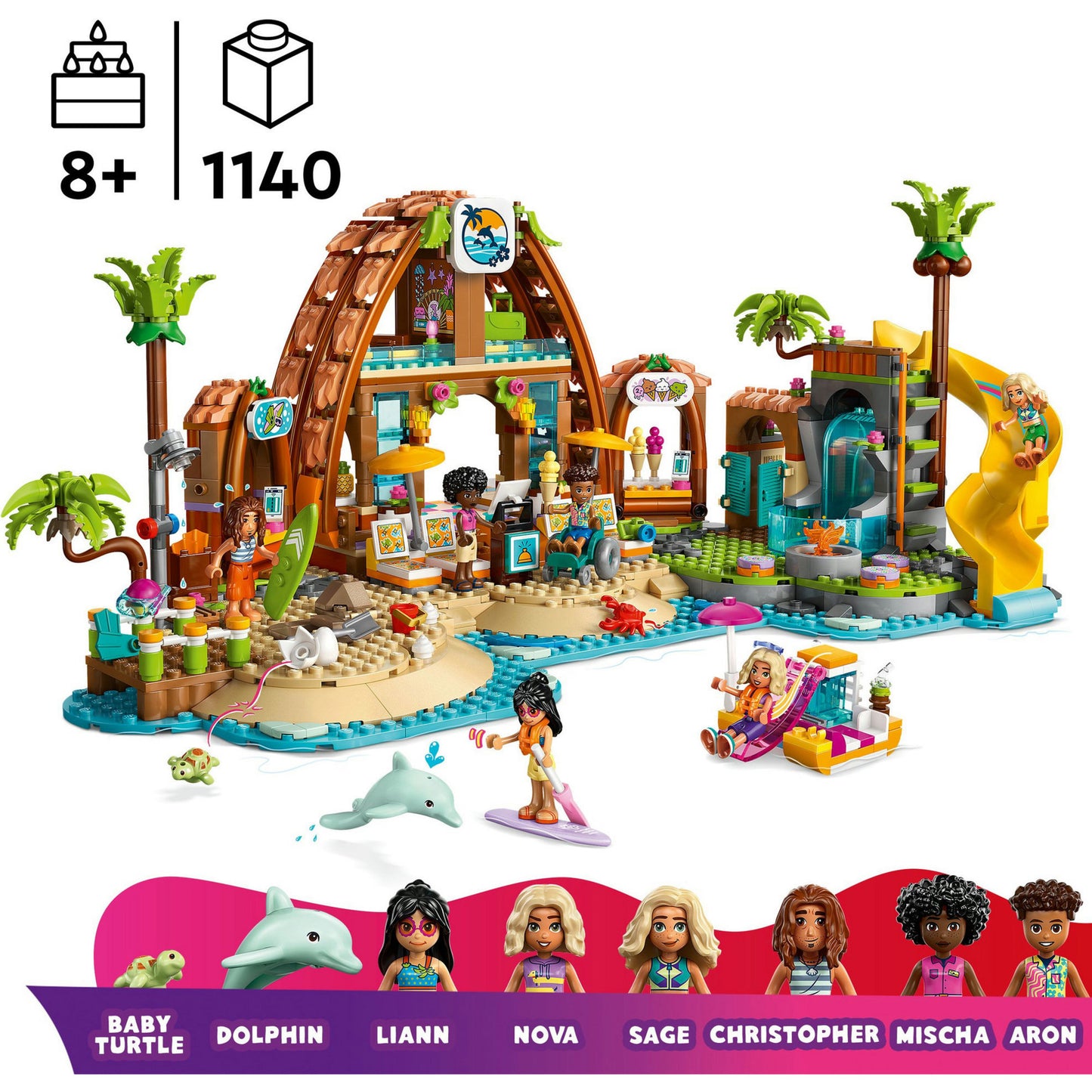 LEGO friends 42673 familie vakantie strandresort