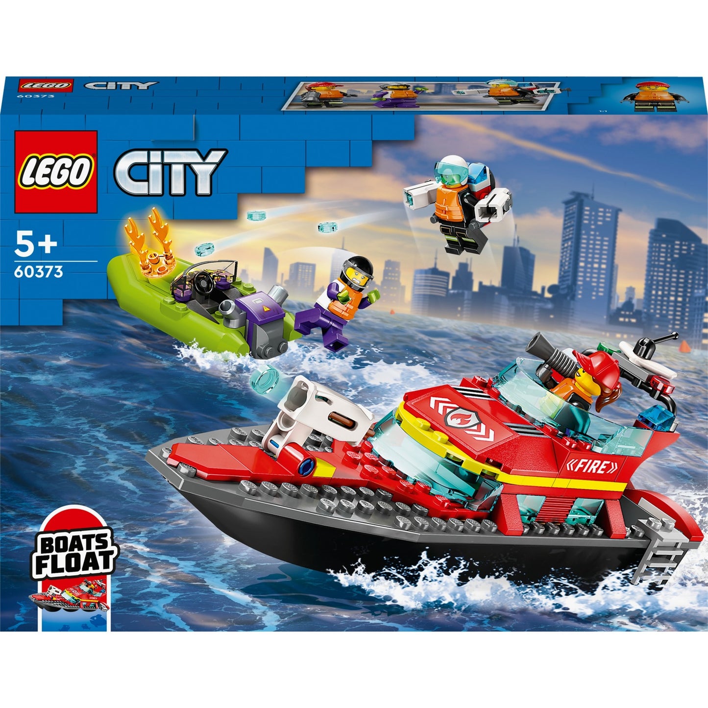 LEGO city reddingsboot brand speelgoed voor kinderen - 60373