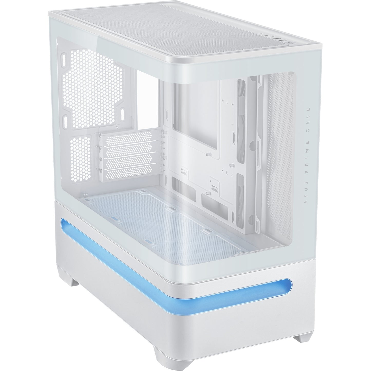 ASUS prime ap202 midi tower behuizing (wit | 2x usb-a | 1x usb-c | rgb | tempered glass)