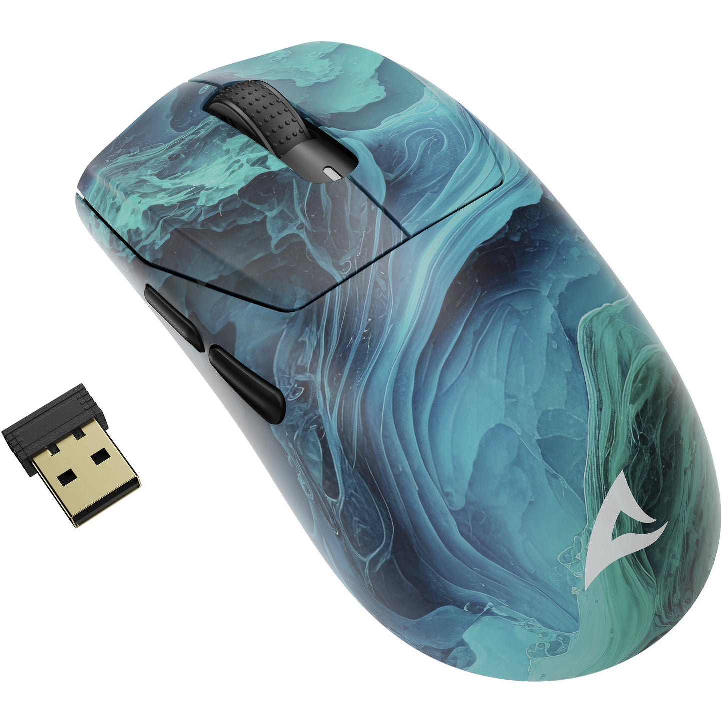 Sharkoon sgm25w gaming muis (turquoise blauw, 12.000 dpi, rgb leds)