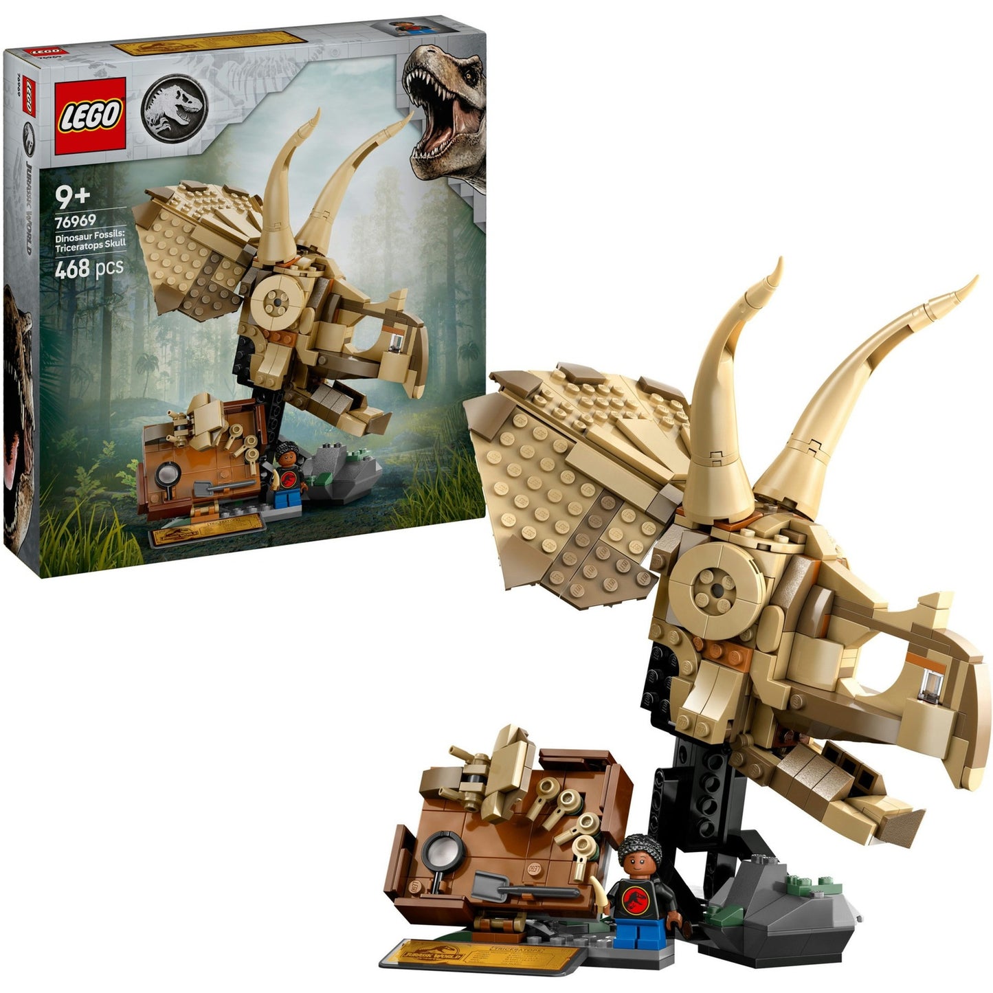 LEGO jurassic world 76969 dinosaurusfossielen: triceratops schedel