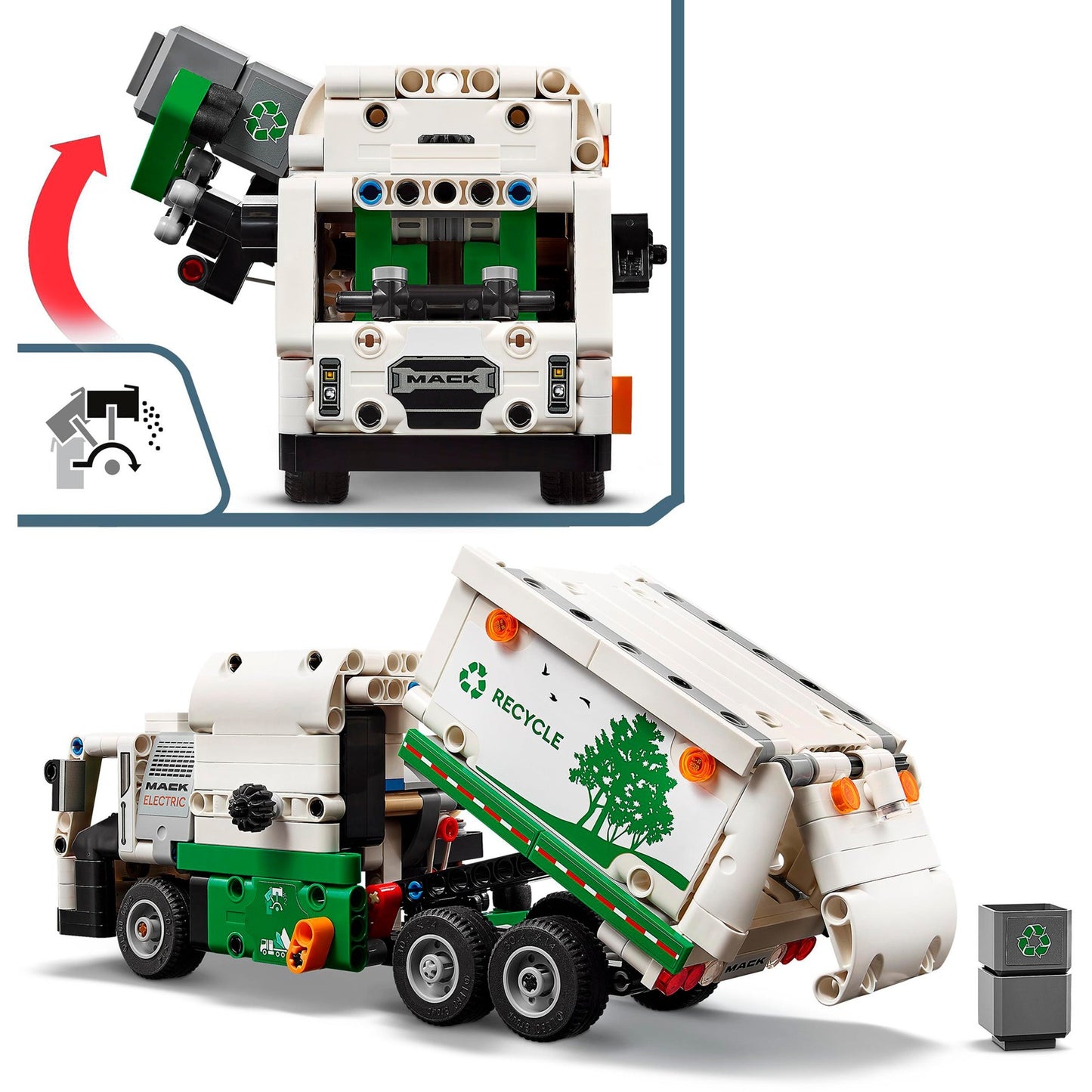 LEGO technic - mack lr electric vuilniswagen constructiespeelgoed (42167)