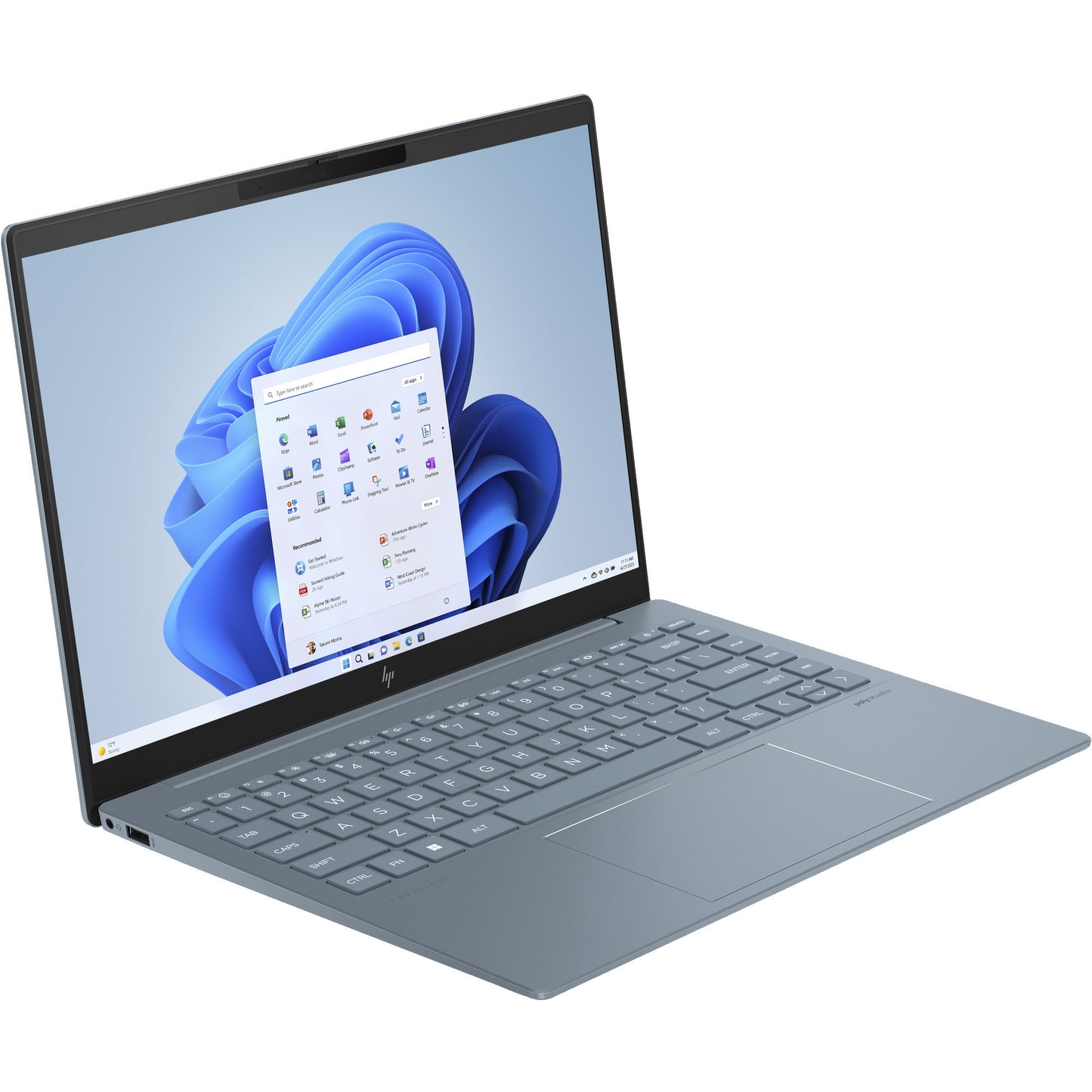 HP pavilion plus 14-ew1060nd (b0uf2ea) 14 laptop (lichtblauw | core ultra 7 155h | arc graphics | 32 gb | 1 tb ssd)