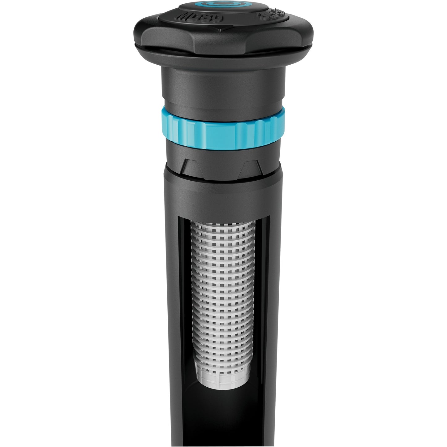 GARDENA pop-up sprinkler md80 sproeier (zwart grijs, sproeiafstand tussen 3,5 m en 5 m)