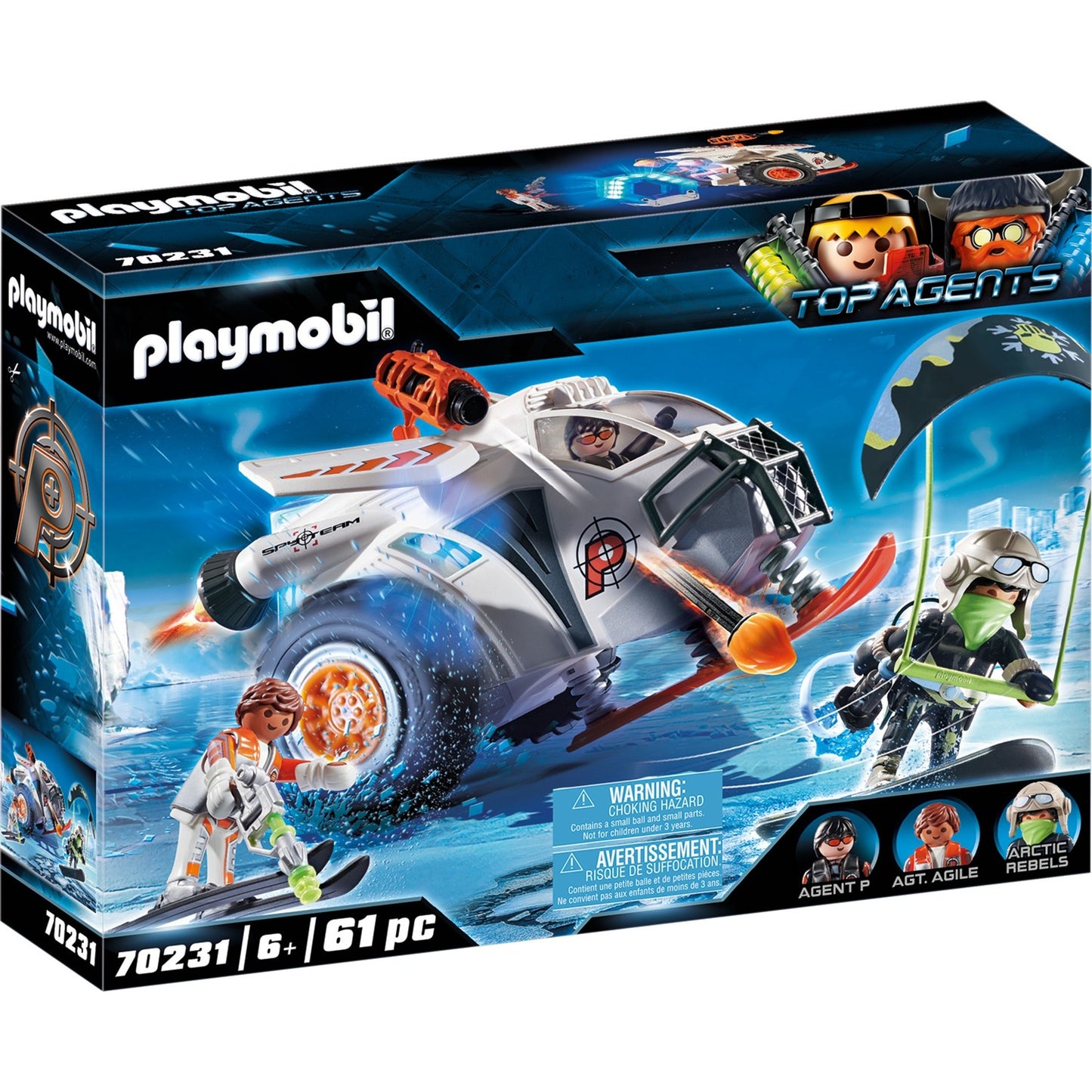PLAYMOBIL top agents - spy team sneeuwmobiel constructiespeelgoed (70231)
