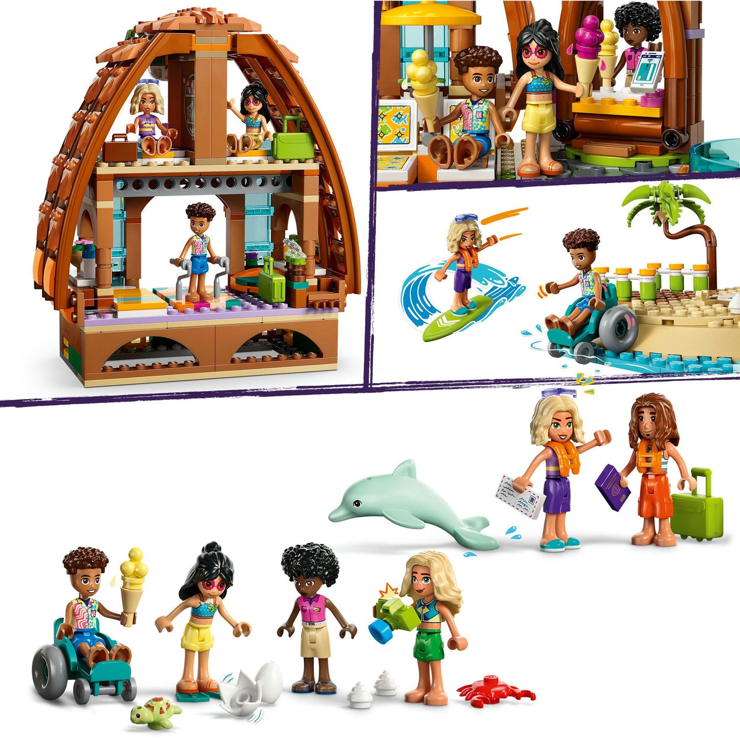 LEGO friends 42673 familie vakantie strandresort