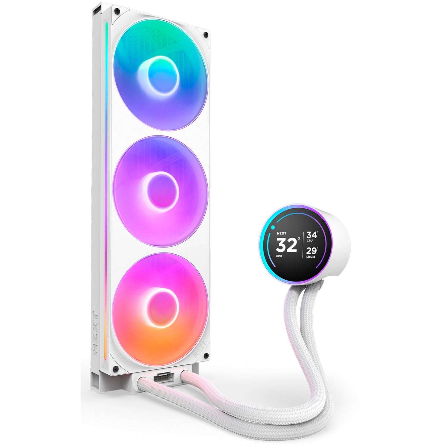 NZXT kraken elite 420 rgb waterkoeling (wit)