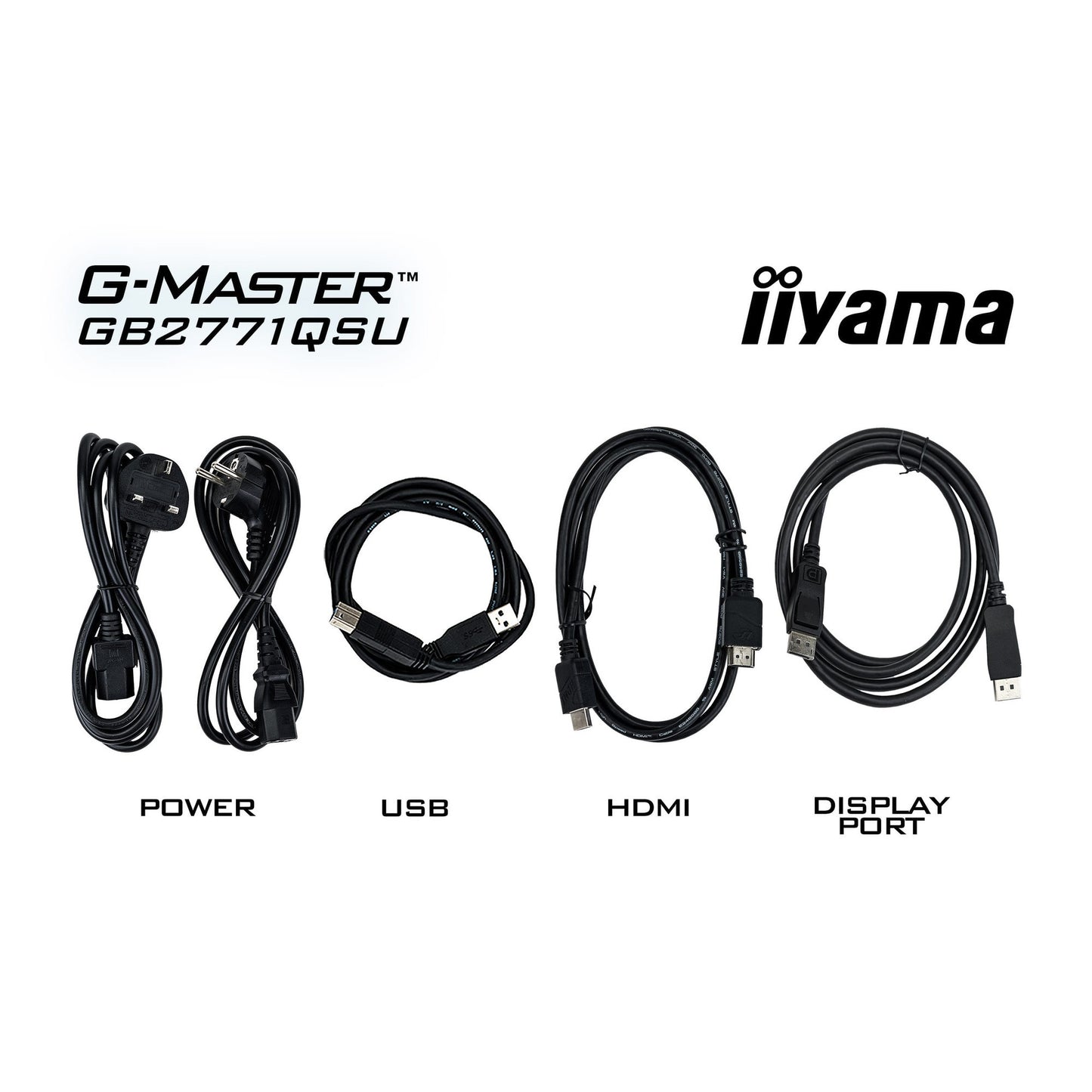 Iiyama g-master red eagle gb2771qsu-b1 27 gaming monitor (zwart, 2x hdmi, displayport, 2x usb-a, 2x usb-c, 200 hz)