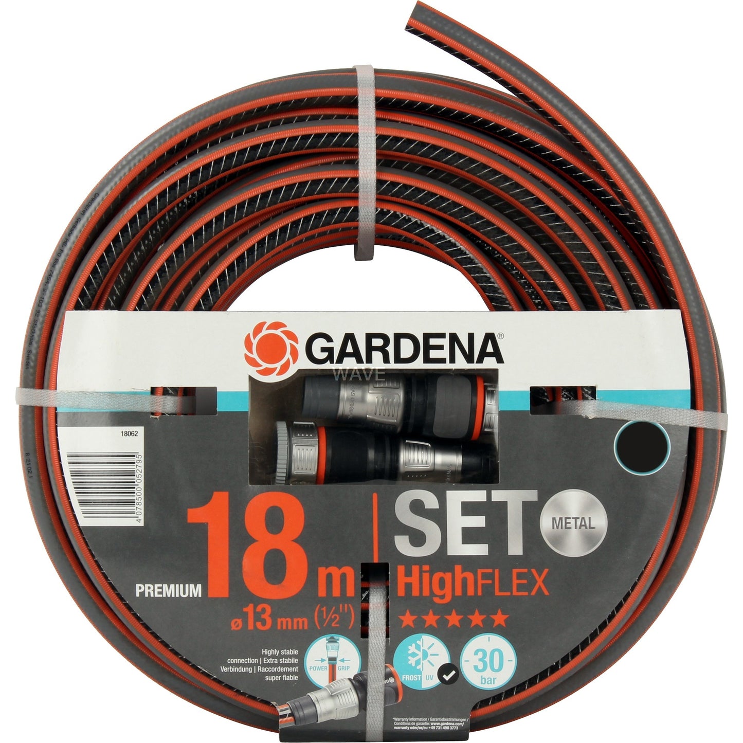GARDENA comfort highflex slang 13 mm (1 2 ) (grijs oranje, 18062-20, 18 m)
