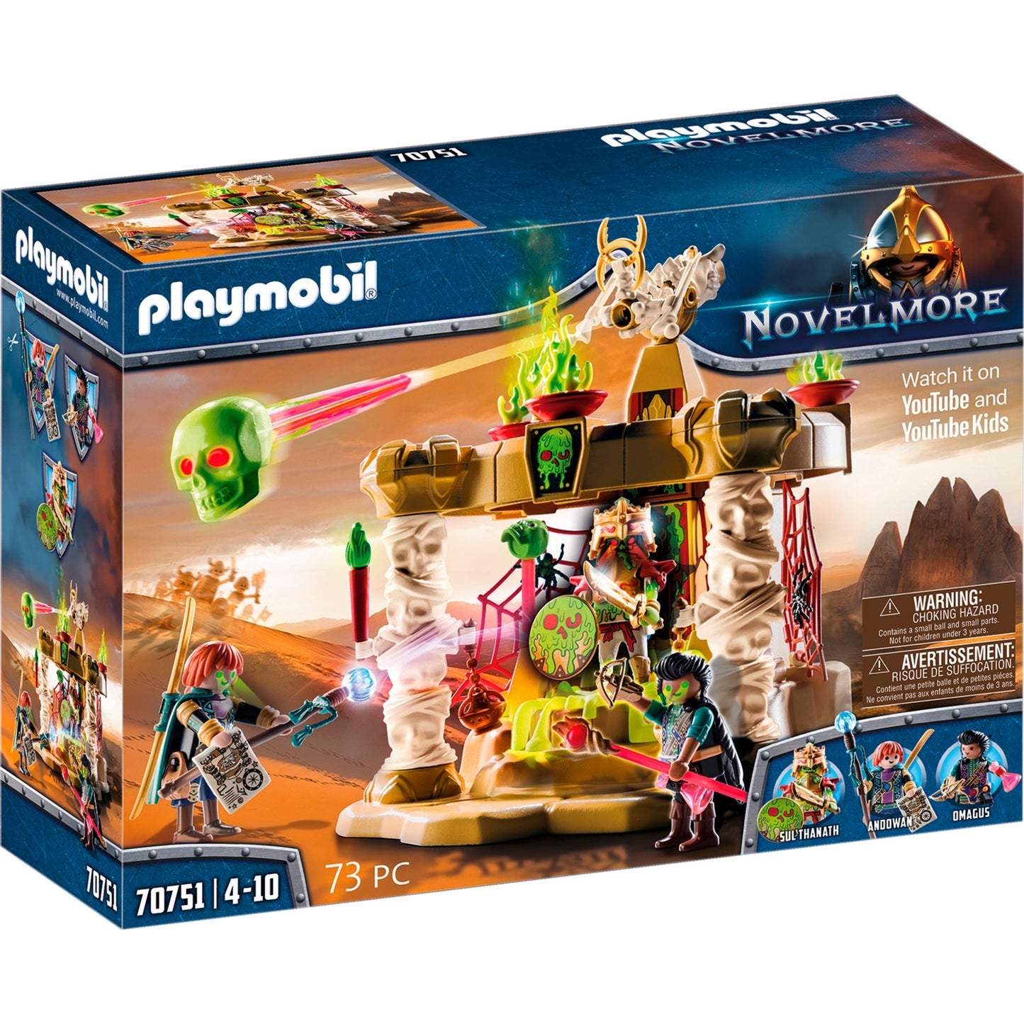 PLAYMOBIL novelmore - sal'ahari sands - tempel van het skelettenleger constructiespeelgoed (70751)