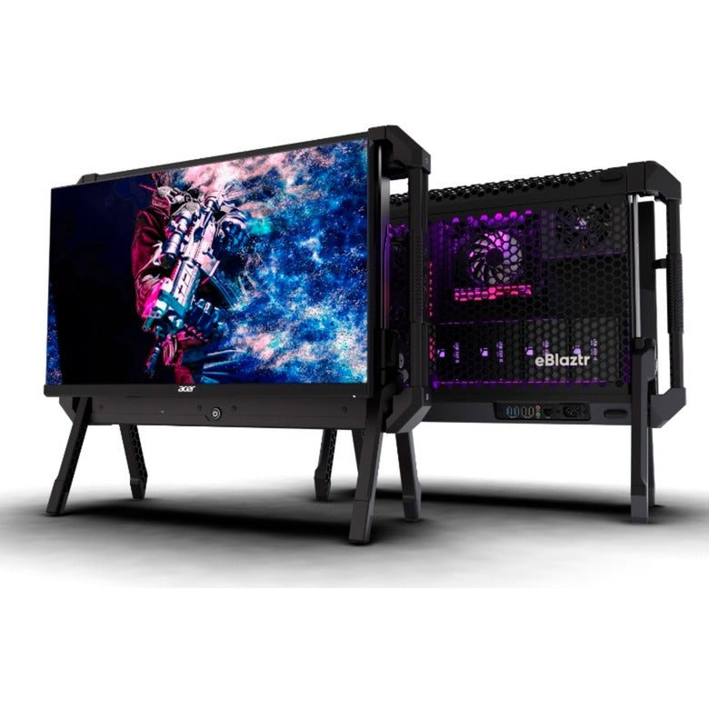 eBlaztr PC-case desktop behuizing (Zwart (mat))