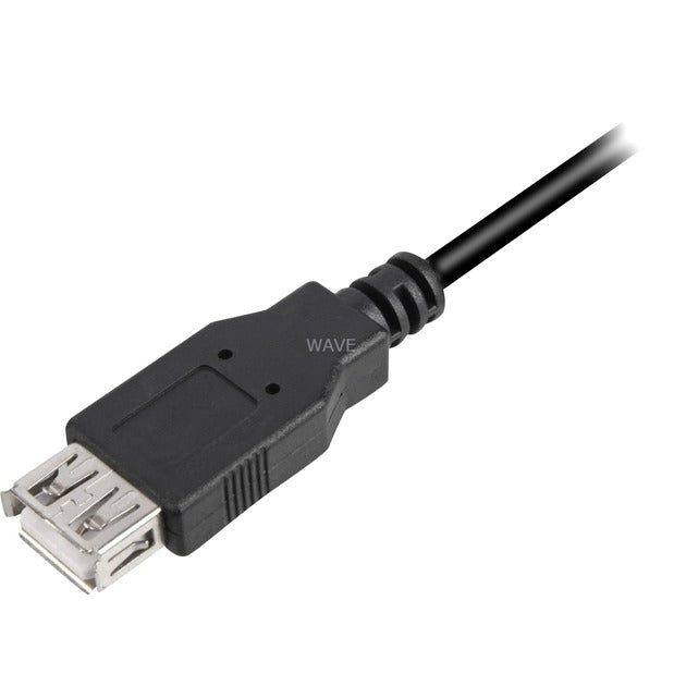 Sharkoon usb 2.0 verlengkabel (zwart, 1 meter, dubbele afscherming)