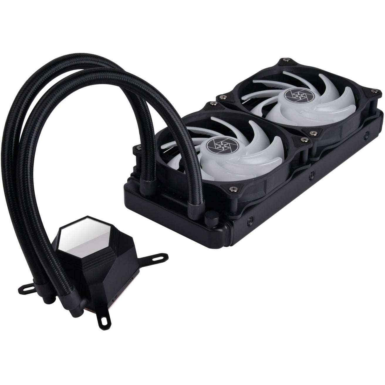 SilverStone sst-pf240-argb-v2 waterkoeling (zwart, incl. rgb controller)