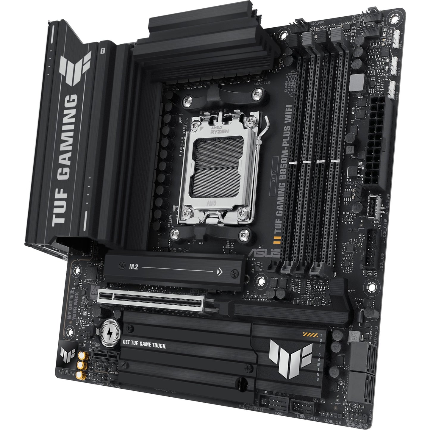 ASUS tuf gaming b850m-plus wifi socket am5 moederbord (2.5gb-lan, wi-fi 6e, bt, sound, µatx)