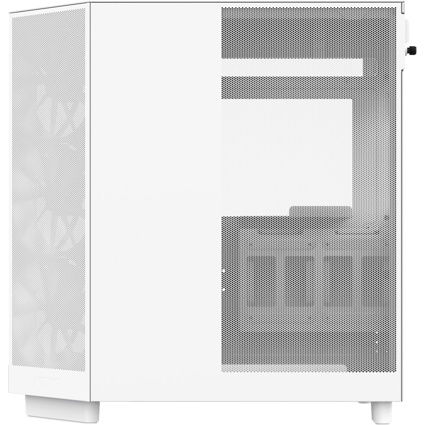 NZXT h6 flow midi tower behuizing (wit | 2x usb-a | 1x usb-c | tempered glass)