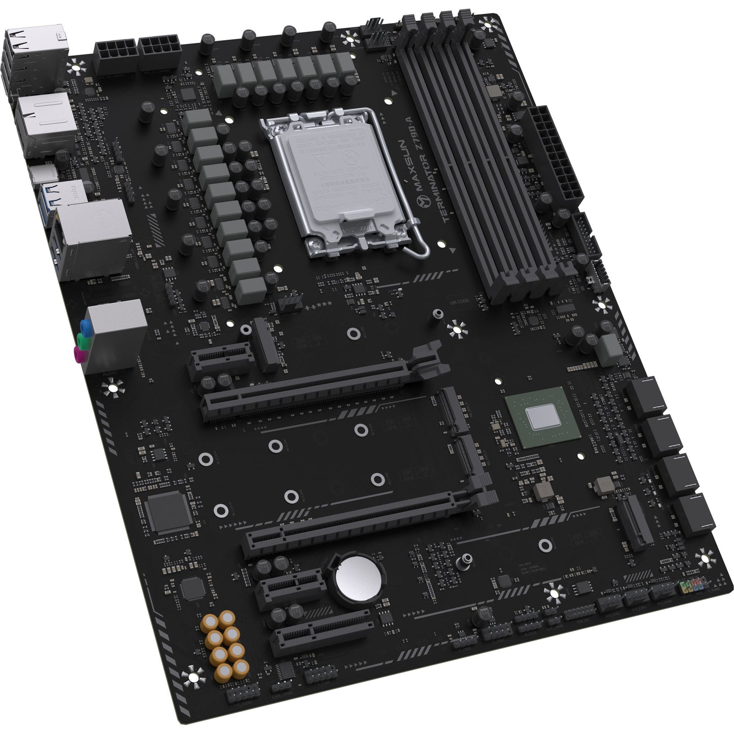 MAXSUN ms-terminator z790-a wifi socket 1700 moederbord (zwart, raid, 2.5 gb-lan, wlan, bt, sound, atx)