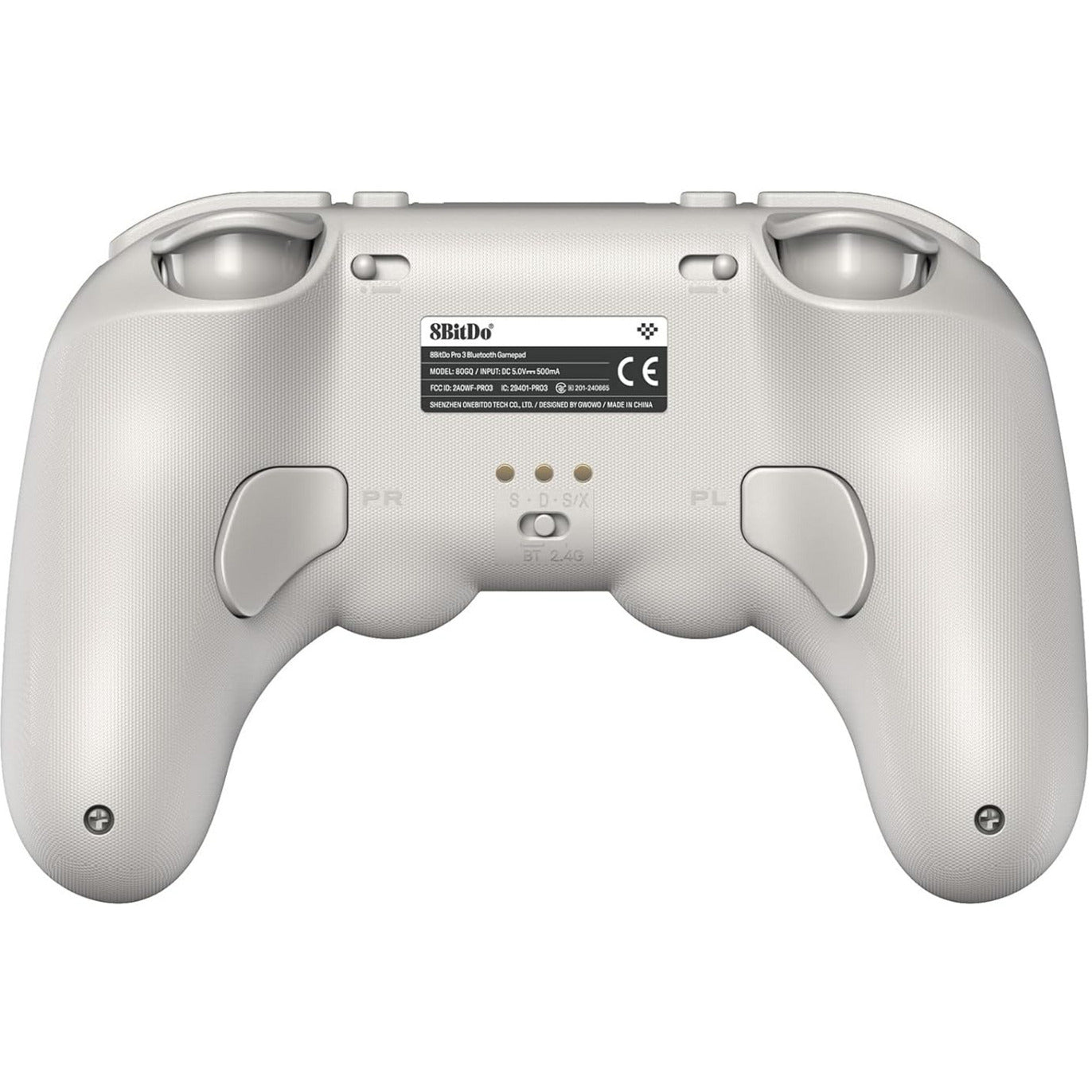 8BitDo pro 3 bluetooth gamepad (lichtgrijs rood, switch 1 2, pc, android, 2.4 ghz bluetooth usb)