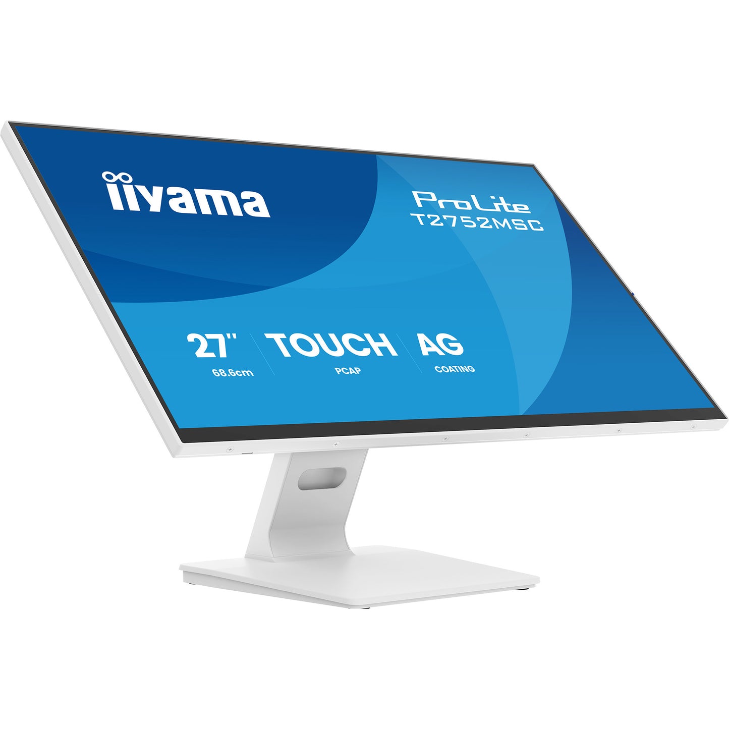 Iiyama prolite t2752msc-w1ag 27 touchscreen monitor (wit (mat), 100 hz, hdmi, displayport, usb 3.2 gen 1, audio, touchscreen )